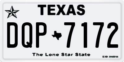 TX license plate DQP7172