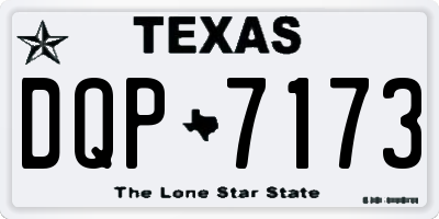 TX license plate DQP7173