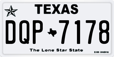 TX license plate DQP7178