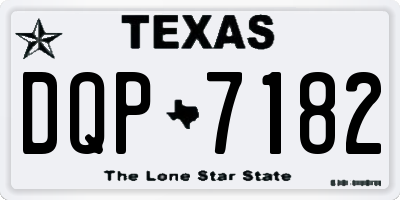 TX license plate DQP7182