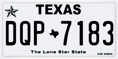 TX license plate DQP7183