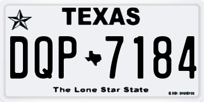 TX license plate DQP7184