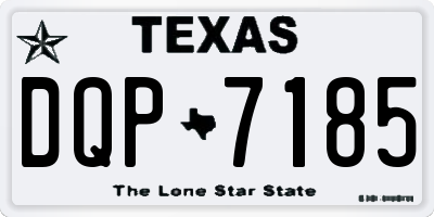 TX license plate DQP7185