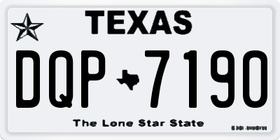 TX license plate DQP7190