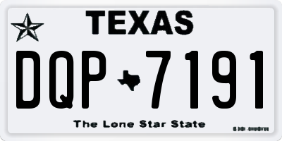 TX license plate DQP7191