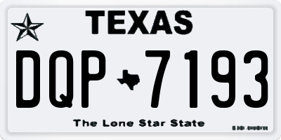 TX license plate DQP7193