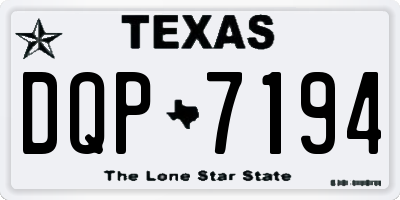 TX license plate DQP7194