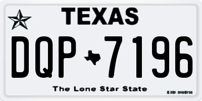 TX license plate DQP7196