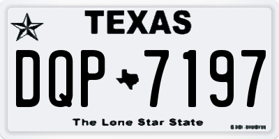 TX license plate DQP7197