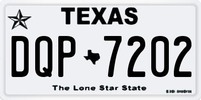 TX license plate DQP7202