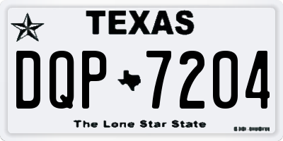 TX license plate DQP7204