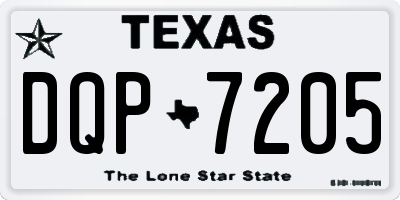 TX license plate DQP7205