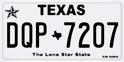 TX license plate DQP7207