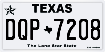 TX license plate DQP7208