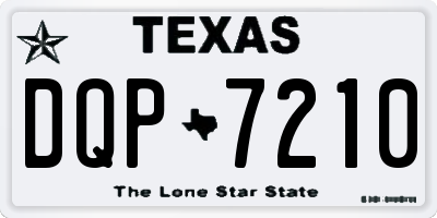 TX license plate DQP7210