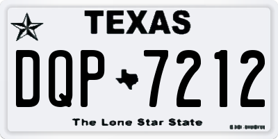 TX license plate DQP7212