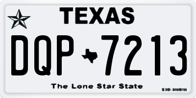 TX license plate DQP7213