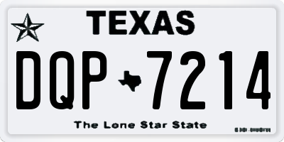 TX license plate DQP7214