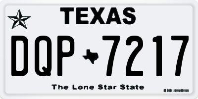 TX license plate DQP7217