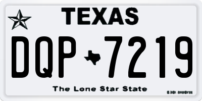 TX license plate DQP7219