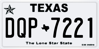 TX license plate DQP7221