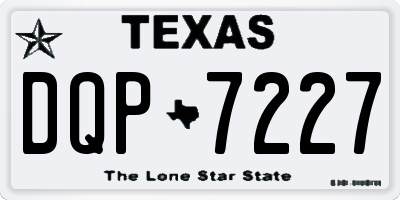 TX license plate DQP7227