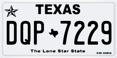 TX license plate DQP7229