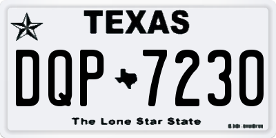 TX license plate DQP7230