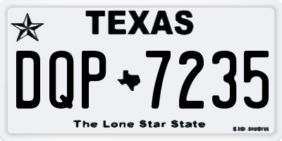 TX license plate DQP7235