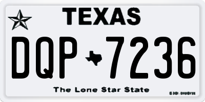 TX license plate DQP7236
