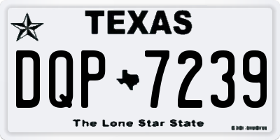 TX license plate DQP7239