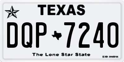 TX license plate DQP7240