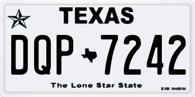 TX license plate DQP7242