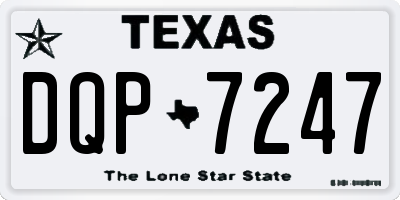 TX license plate DQP7247