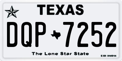 TX license plate DQP7252