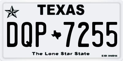 TX license plate DQP7255