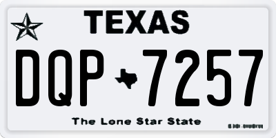 TX license plate DQP7257