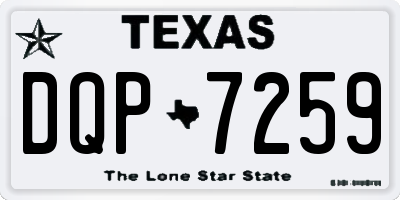 TX license plate DQP7259