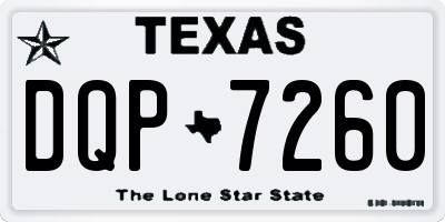 TX license plate DQP7260