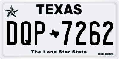 TX license plate DQP7262