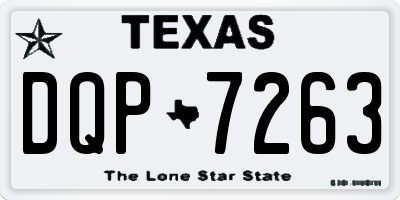 TX license plate DQP7263