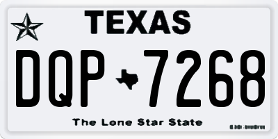 TX license plate DQP7268