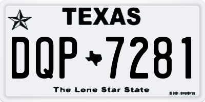 TX license plate DQP7281