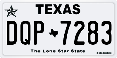 TX license plate DQP7283