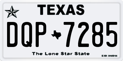 TX license plate DQP7285