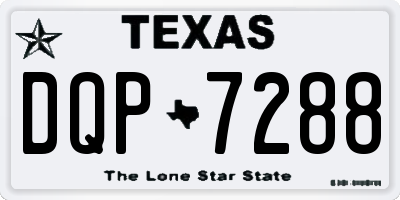 TX license plate DQP7288