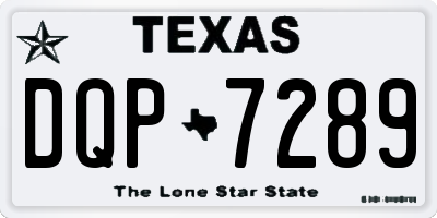 TX license plate DQP7289