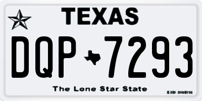 TX license plate DQP7293