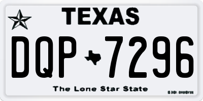 TX license plate DQP7296