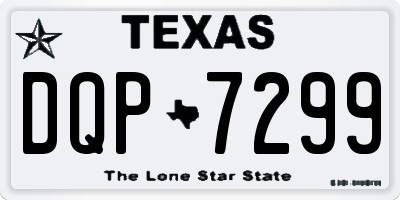 TX license plate DQP7299